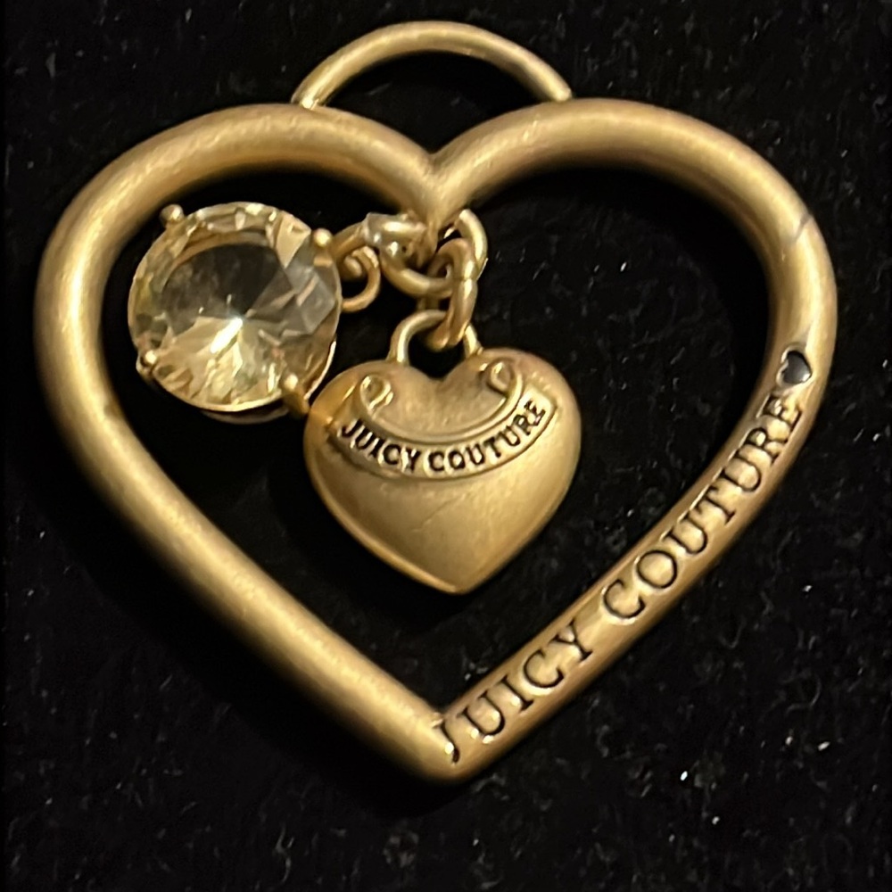 Juicy Couture Gold Heart Charm with Crystal Accent - Picture 13 of 17